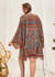 Nice Fringe Boho Kimono Earthy Colours