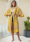 Boho Summer Kimono Yellow Floral