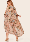 Boho Floral Kimono Asymmetrical Hemline