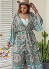 Boho Tribal Print Kimono Plus Size