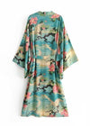 Midi Boho Kimono Nature Print