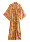 Long Boho Kimono Flashy Yellow