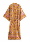 Long Boho Kimono Flashy Yellow