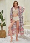 Elegant Boho Flared Kimono Tribal Print