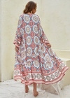 Elegant Boho Flared Kimono Tribal Print