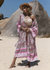 Boho Flared Pink Kimono Tribal Print