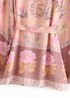 Cute Boho Kimono Pink Floral