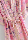 Perfect Long Pink Floral Kimono