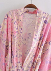 Perfect Long Pink Floral Kimono