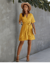 Yellow Mini Dress with Polka dots