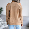 Boho Camel Sweater with Openwork Shoulders