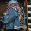 Boho Jacket Denim Aztec Pattern
