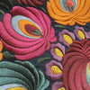 Oversized Boho denim jacket with colorful embroidery on the back