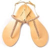 Boho Beaded Sandals Golden