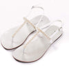 Boho Beaded Sandals White
