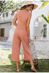 Boho Chic Jumpsuit in Dusty Pink