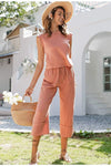 Boho Chic Jumpsuit in Dusty Pink