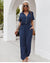 Boho Chic Jumpsuit in Navy Blue