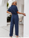 Boho Chic Jumpsuit in Navy Blue