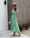 Boho Chic Long Dress in Green