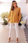 Boho Chic Yellow Knit Pullover