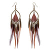 Boho Earrings Light Feathers