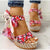Boho Floral Pink Wedge Sandals