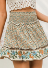 Boho Short Skirt Floral flared