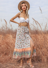 Boho Gypsy printed long Skirt with side slit