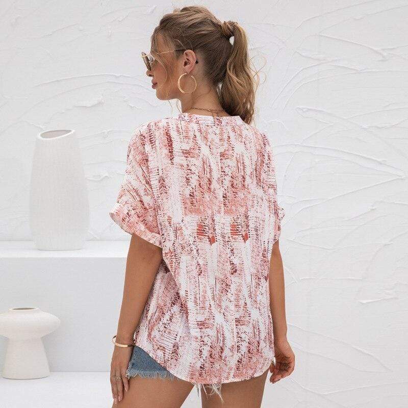 Boho Hippie Blouse in Pink