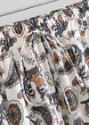 Boho maxi skirts with pattern, pompom cord