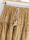 Boho flared Mini Skirt leopart pattern
