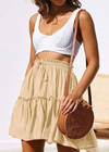 Boho flared Mini Skirt leopart pattern