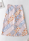 Boho Skirt Mid-length with floral pattern
