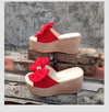 Boho Wedge Sandals with a Bow Tie