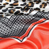 Vintage leopard scarf Boho pattern red