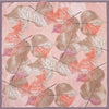 Vintage Pink Boho Scarf with leaves pattern