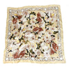 Beige Boho retro Scarf with floral print