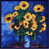 Beautiful Blue Boho Sunflower Scarf