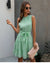 Italian Boho Dress in Pastel Green