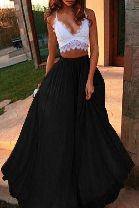 Boho Long Skirt Noir