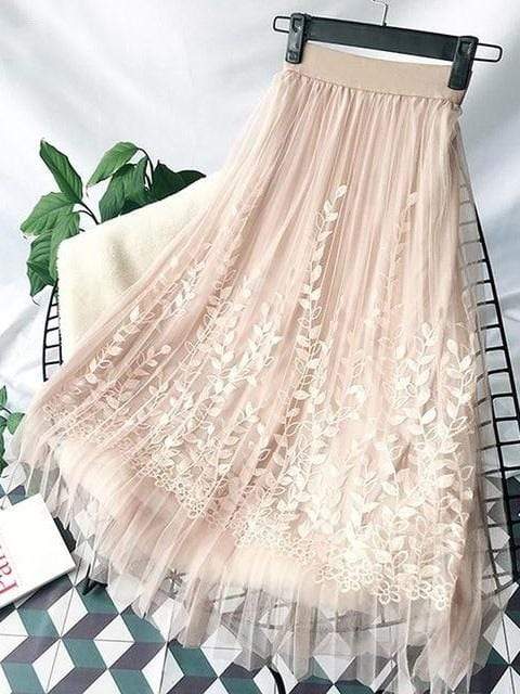 Boho tulle maxi outlet skirt