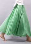 Long Boho Flared Skirt Unicolored