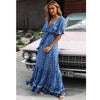 Long Hippie Chic Dress in Blue
