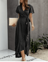 Mid-Length Boho Dress in Black
