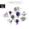 Purple Vintage Silver Rings