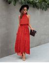 Red Boho Midi Dress