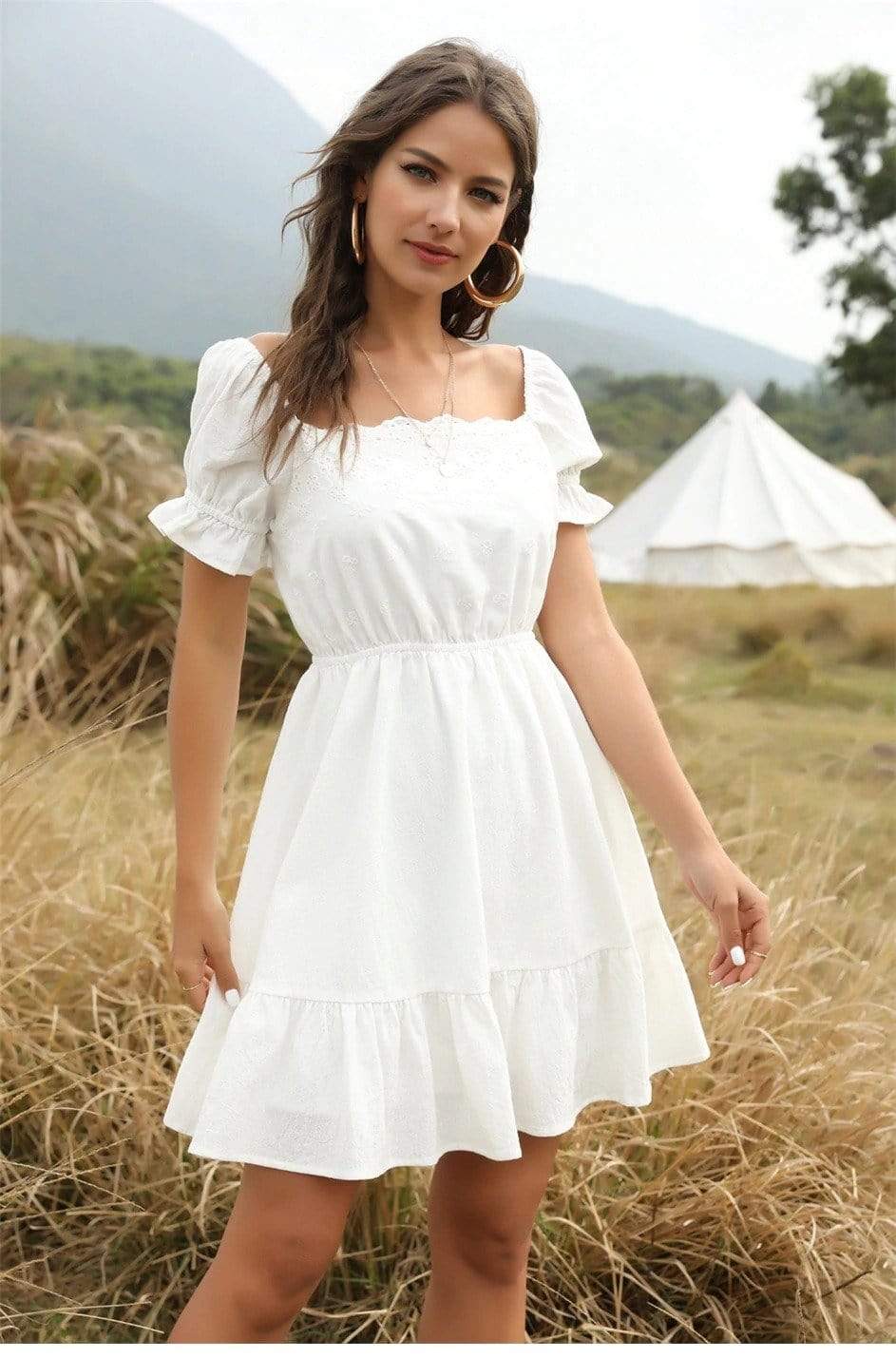 Casual Plus Size White Dresses - lifeskandy.com