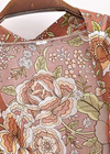 Trendy Boho Kimono Brown Floral