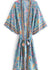 Long Blue Floral Boho Chic Kimono